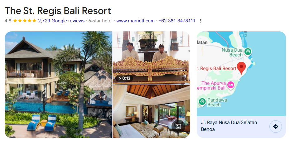 Beachfront hotel in Bali featuring a white sand beach and panoramic ocean views