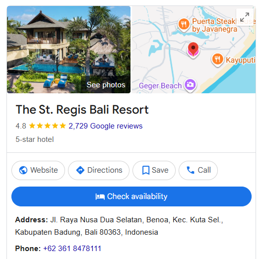 The St. Regis Bali Resort - Nusa Dua